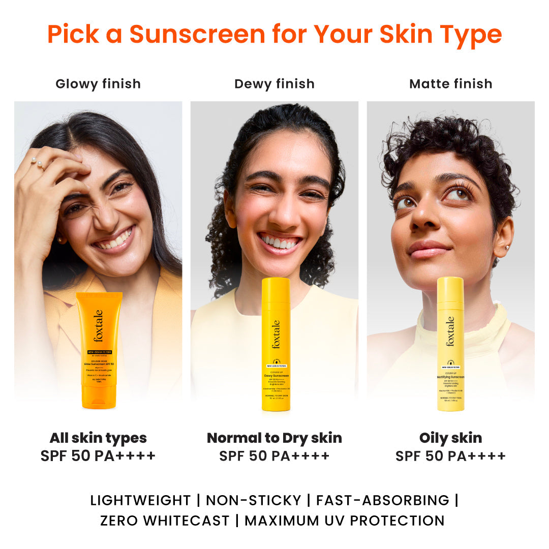 Foxtale Dewy Finish Sunscreen SPF 50 PA ++++ SPF 50 for Dry Skin | In-Vivo Tested Hydrates & Dewy Finish | Lightweight & Non-Greasy | 100% New-Gen UV Filters | 50 ml - Image 6 - Buy from Indicrest