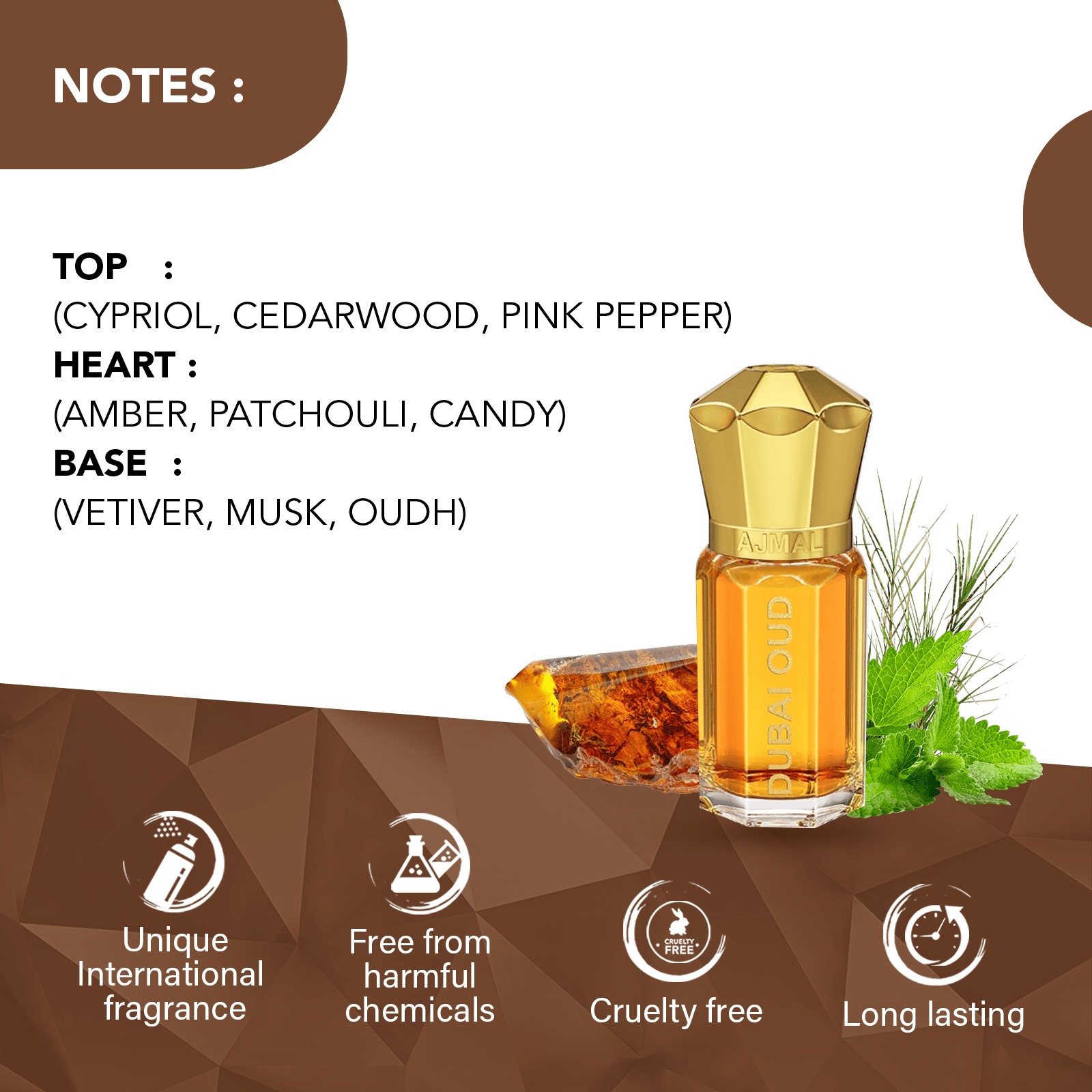 DUBAI OUD Non-Alcoholic Attar 5ML for Men & Women - Image 2 - Buy from Indicrest