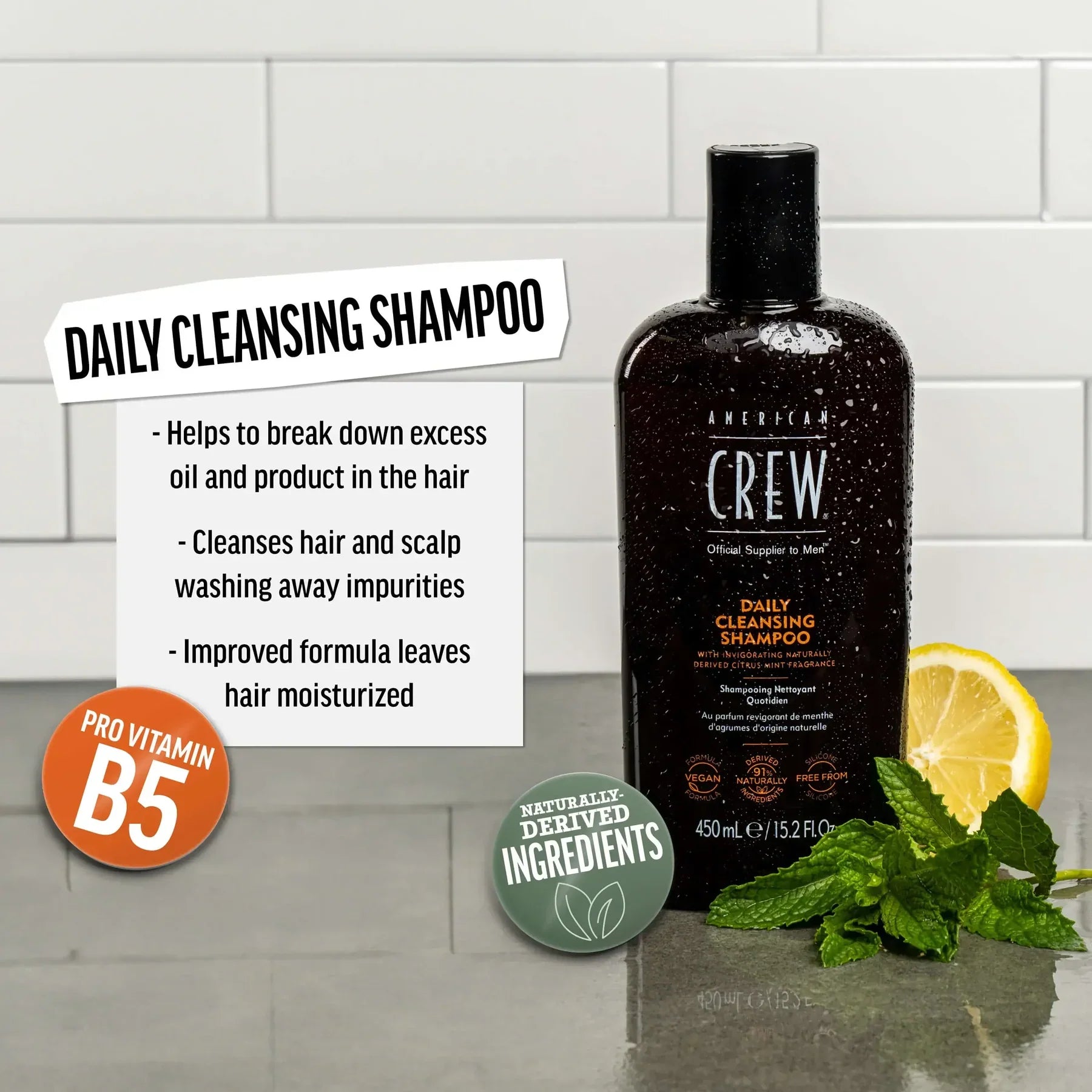 Revlon American Crew Daily Cleansing Shampoo, 1000ml - Image 5 - Buy from Indicrest