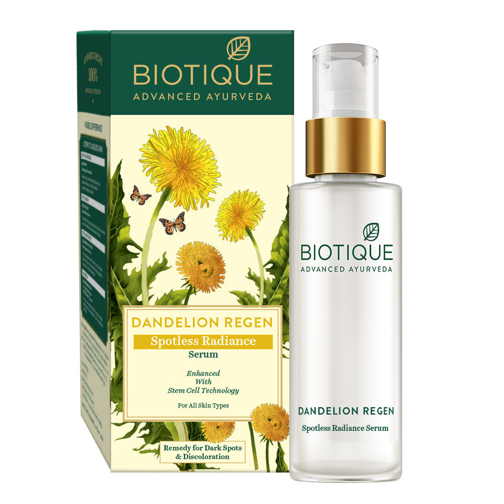 Biotique Dandelion Regen -Spotless Radiance Serum, 30ml - Buy from Indicrest