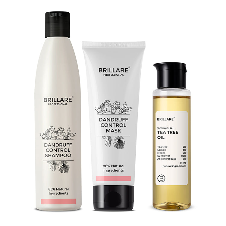 Brillare Dandruff Control Shampoo, Conditioner & Tea Tree Oil Combo - Buy from Indicrest