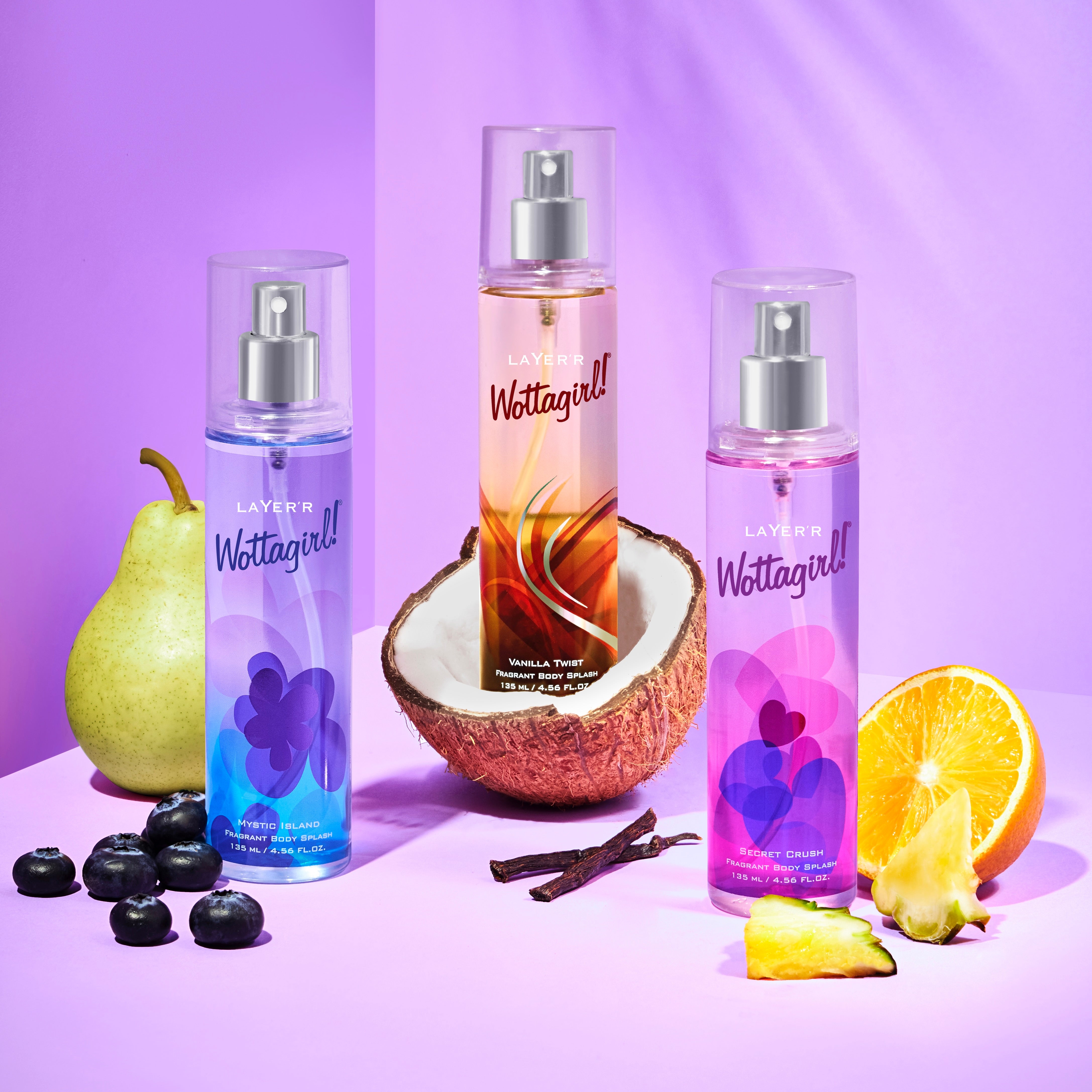 Wottagirl SECRET VANILLA ISLAND (Pack of 3, 135ml EACH) - Buy from Indicrest