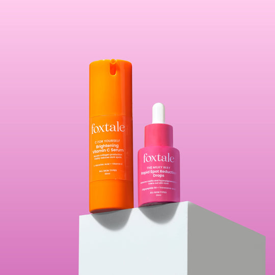 Foxtale De-pigmentation Booster Vitamin C Serum + Rapid Spot Reduction Drops - Buy from Indicrest