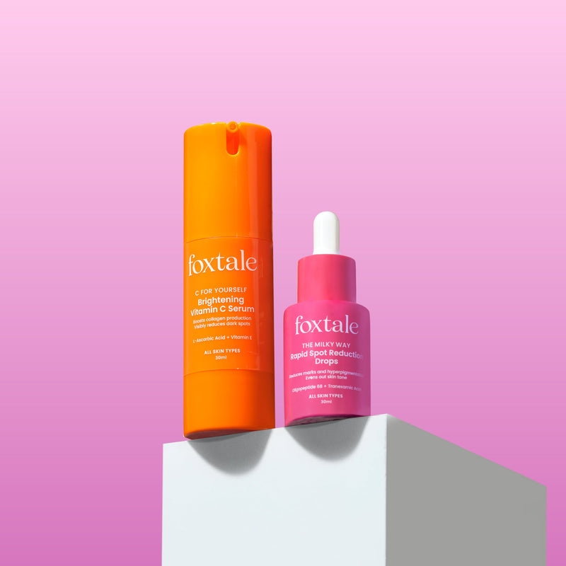 Foxtale De-pigmentation Booster Vitamin C Serum + Rapid Spot Reduction Drops - Buy from Indicrest
