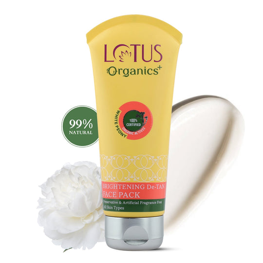 Lotus Herbals Organics+ Brightening De-Tan Face Pack, 100g