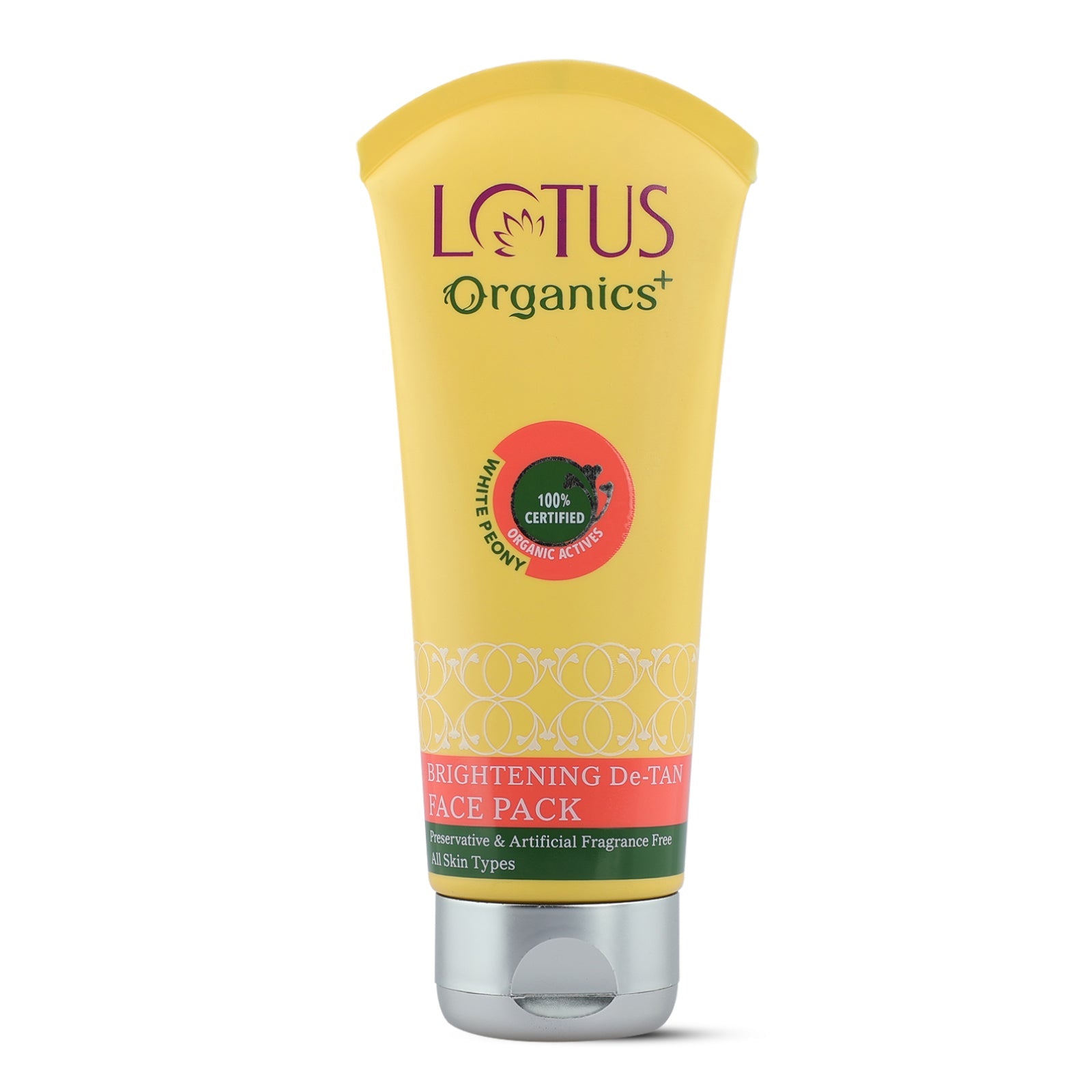 Lotus Herbals Organics+ Brightening De-Tan Face Pack, 100g
