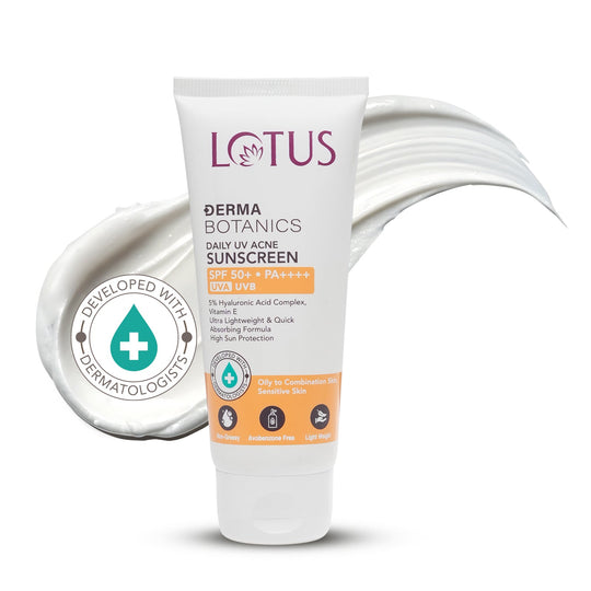 Lotus Herbals DermaBotanics Daily UV acne sunscreen SPF 50+ PA ++++, 50g