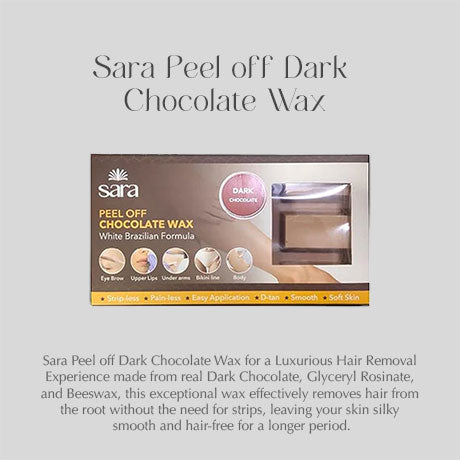SARA PEEL OFF CHOCOLATE Wax 500g (DARK) (Pack of 2) - Image 2 - Buy from Indicrest