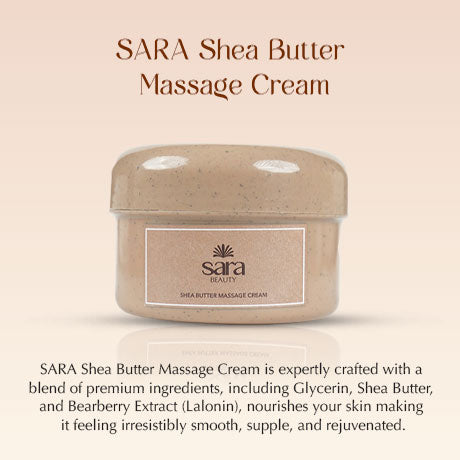 Sara Shea Butter massage cream For Smooth and Shinny skin For Women, Men, Suitable for all skin types, 350g - Image 2 - Buy from Indicrest