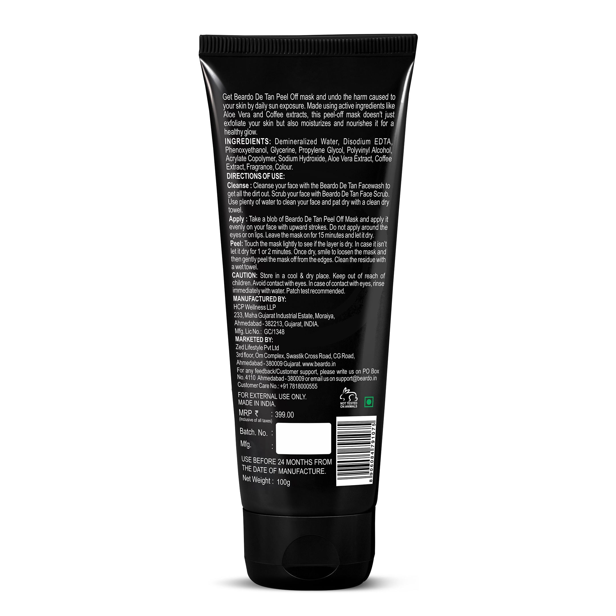 Beardo Ultraglow Facewash & De-Tan Peel Off Mask Combo - Image 8 - Buy from Indicrest