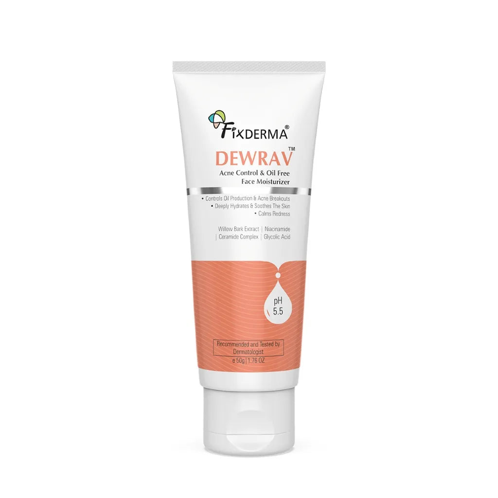 Fixderma Dewrav Acne Control & Oil Free Face Moisturizer | Non-Greasy Hydration for Acne-Prone Skin, 50g - Image 8 - Buy from Indicrest