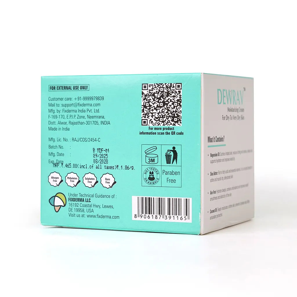 Fixderma Dewrav Moisturizing Cream For Dry To Very Dry Skin, 50g - Image 9 - Buy from Indicrest