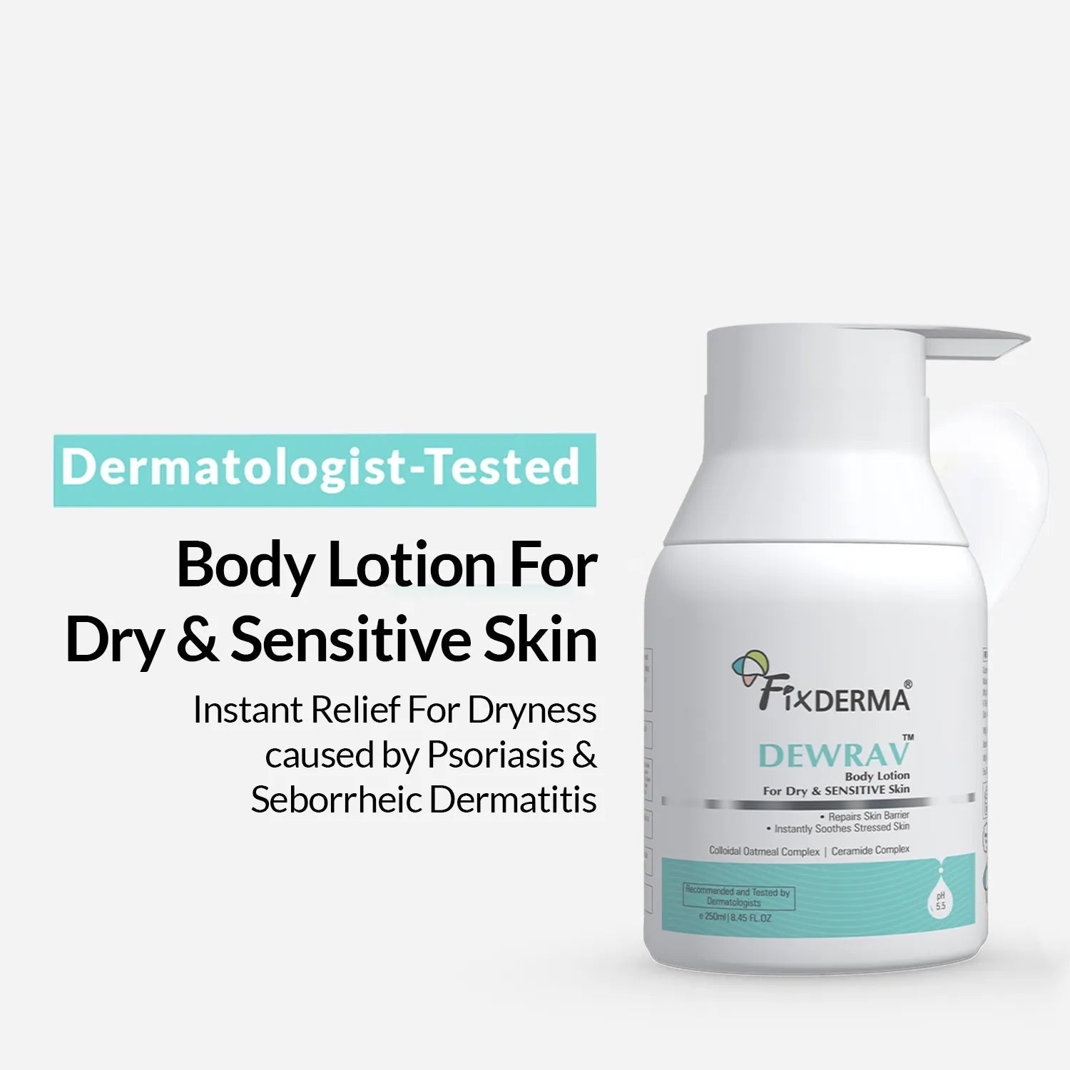 Fixderma Dewrav Body Lotion For Dry & Sensitive Skin, 250ml - Buy from Indicrest