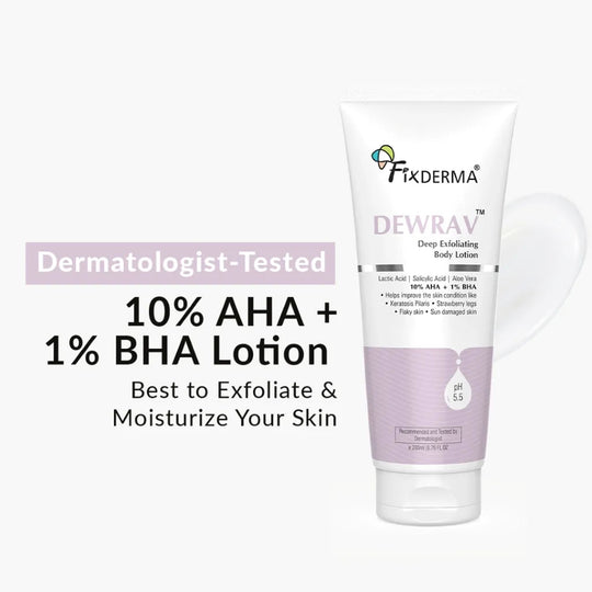Fixderma Dewrav Deep Exfoliating Body Lotion, 200ml - Buy from Indicrest