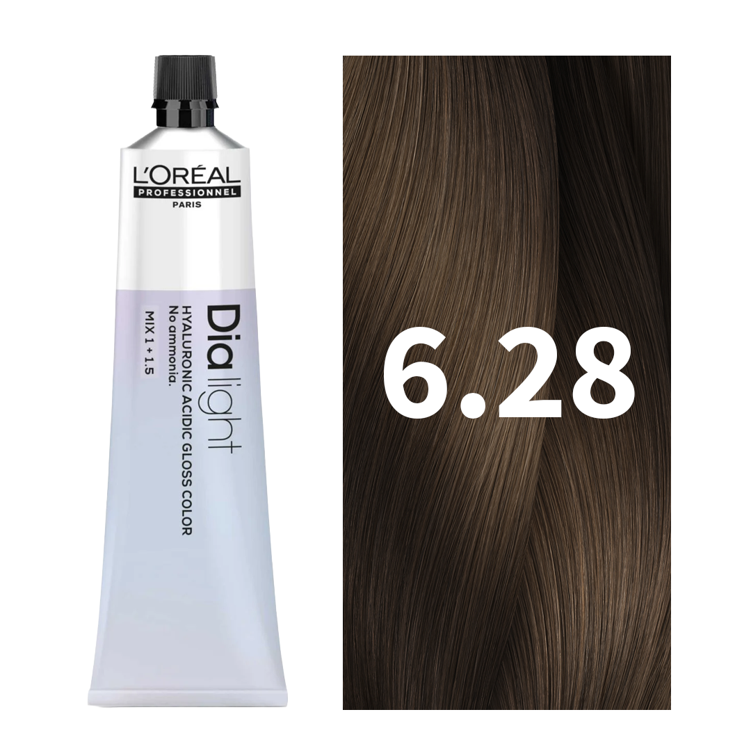 L'Oreal Professionnel Paris Dia Light 6.28 - Dark Blonde with Violet Mocha Hair Color, 50ml Buy at Indicrest