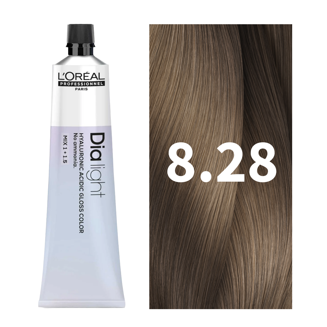 L'Oreal Professionnel Paris Dia Light 8.28 - Light Blonde Iridescent Mocha Hair Color, 50ml Buy at Indicrest