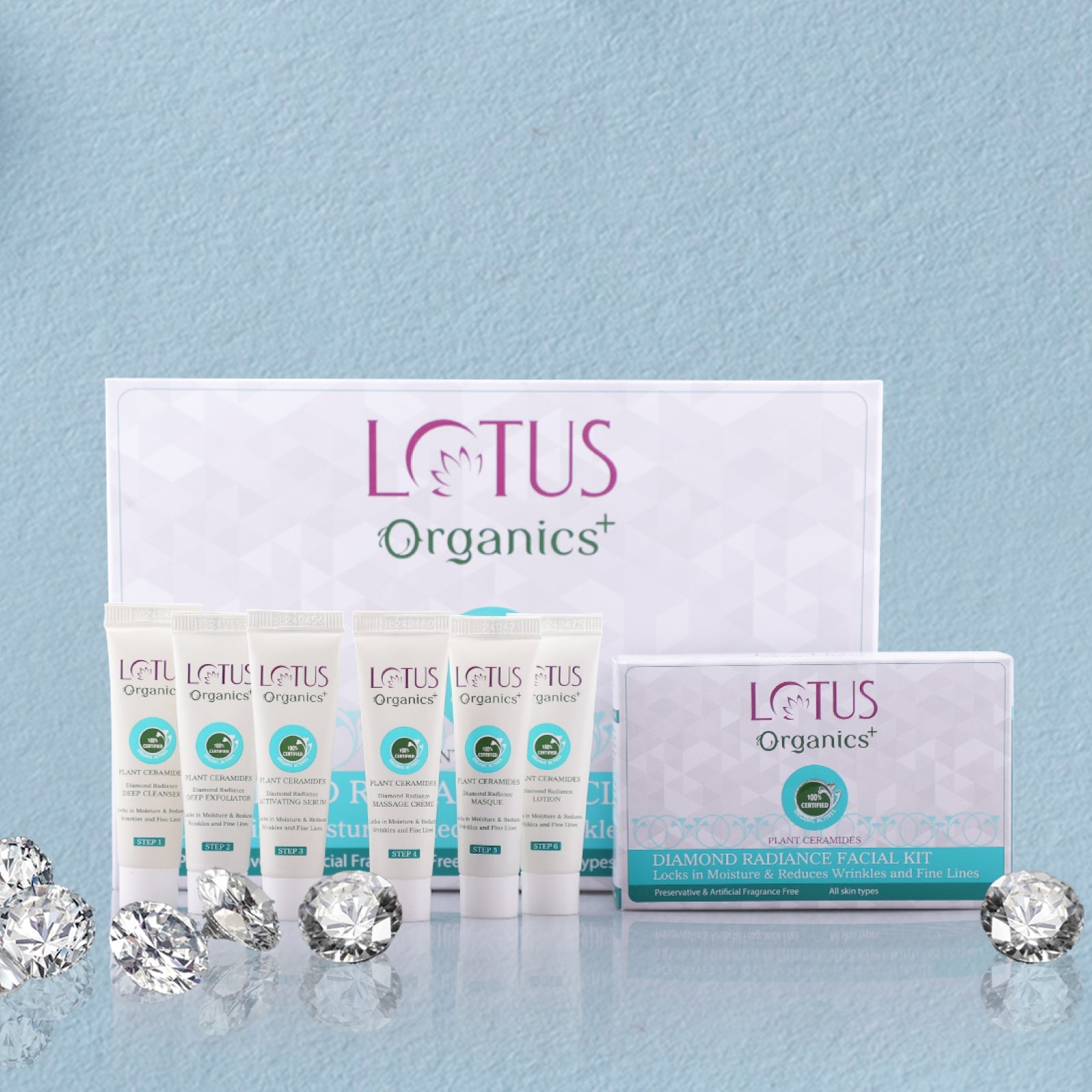 Lotus Herbals Organics+ Diamond Radiance Facial Kit, 4 X 54g