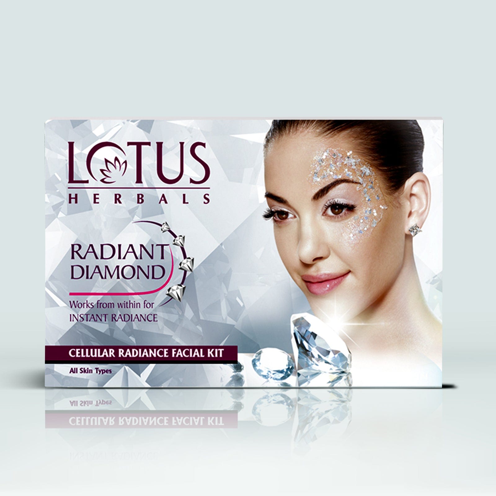 Lotus Herbals Radiant Diamond Cellular Radiance 4 In 1 Facial Kit, 4N X 37g