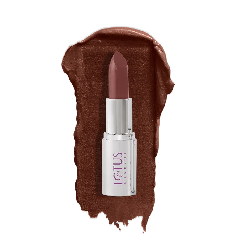 Lotus Herbals Ecostay Butter Matte Lip Color, Earthy Amber, 4.2g