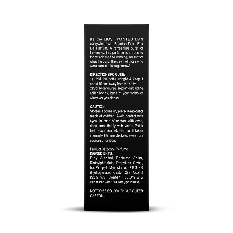 Beardo Don Perfume EDP, 50ml - Image 7 - Buy from Indicrest