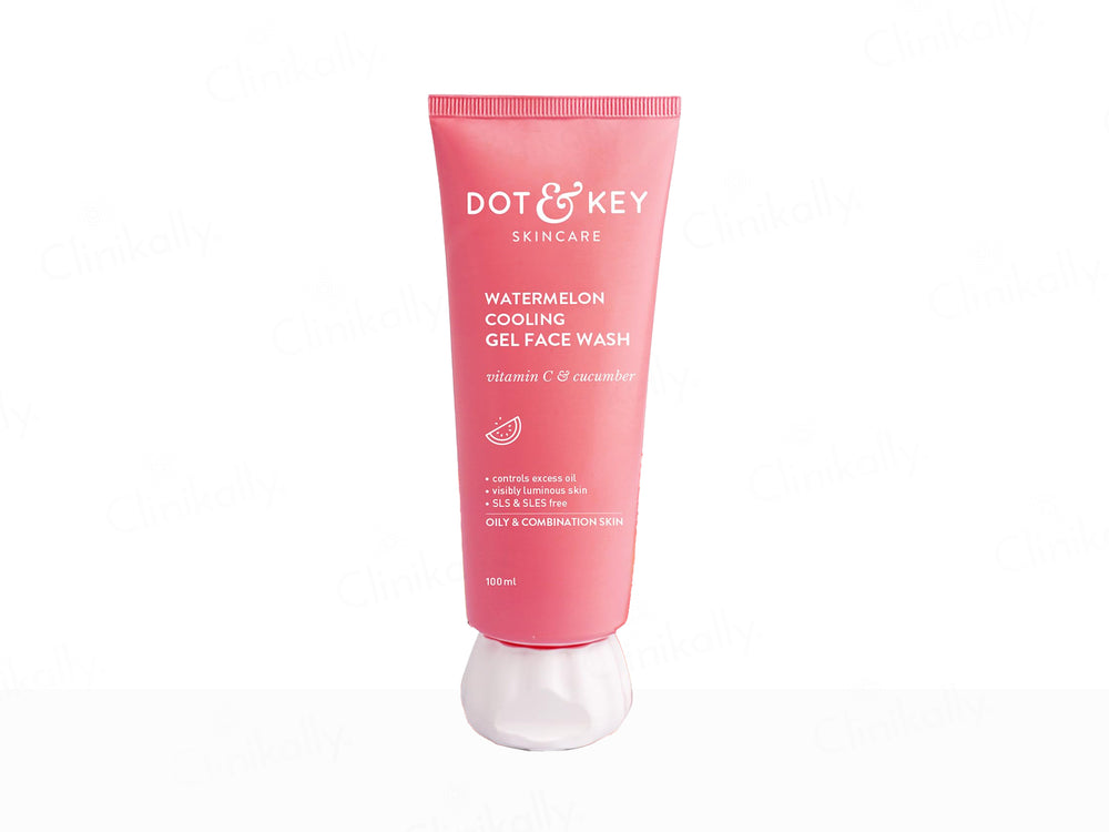 Dot & Key Watermelon Gel Face Wash with Vitamin C | Hydrating & Refreshing Cleanser for Radiant Skin – 100ml
