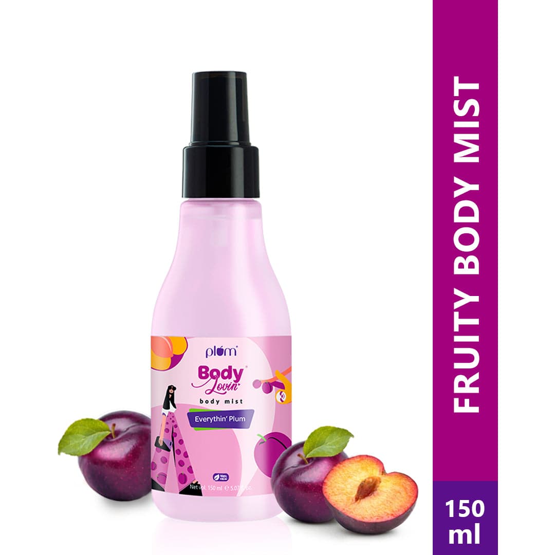 Plum Everythin' Plum Body Mist by Plum BodyLovin' | Long Lasting | Travel-Friendly | Peppy Fruity Fragrance | Perfume Body Spray, 150ml