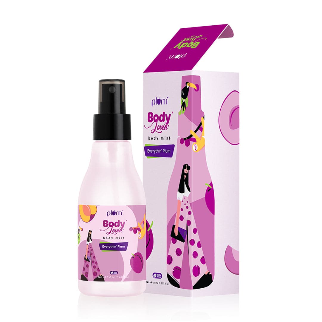Plum Everythin' Plum Body Mist by Plum BodyLovin' | Long Lasting | Travel-Friendly | Peppy Fruity Fragrance | Perfume Body Spray, 150ml
