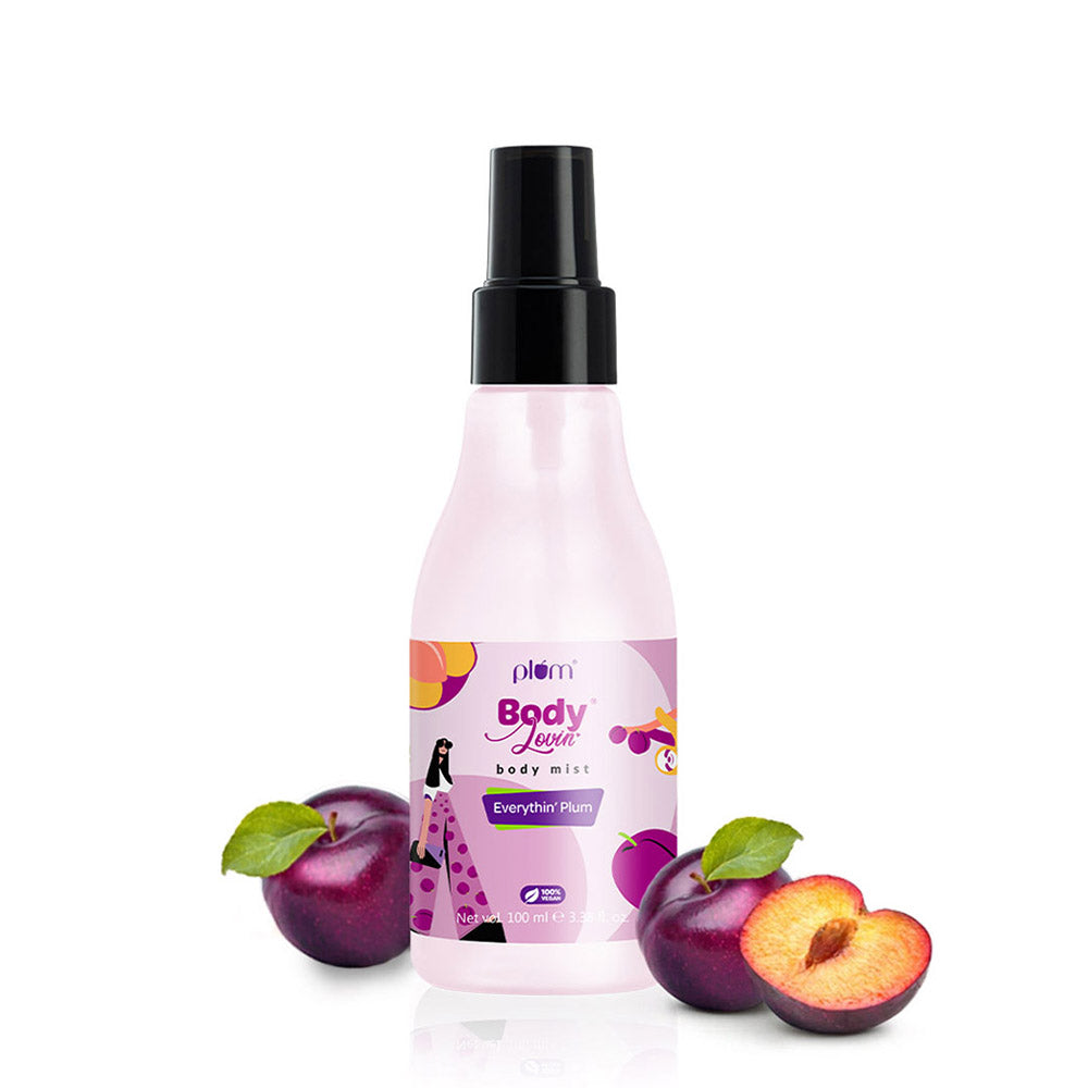 Plum Everythin' Plum Body Mist by Plum BodyLovin' | Long Lasting | Travel-Friendly | Peppy Fruity Fragrance | Perfume Body Spray, 150ml