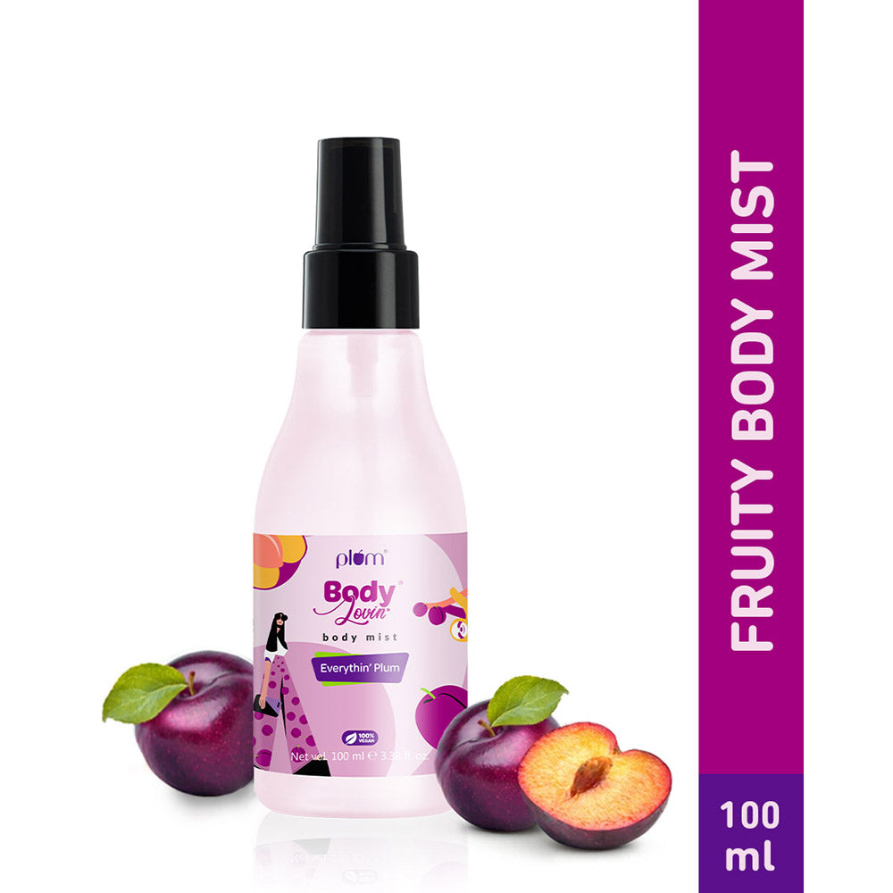Plum Everythin' Plum Body Mist by Plum BodyLovin' | Long Lasting | Travel-Friendly | Peppy Fruity Fragrance | Perfume Body Spray, 150ml