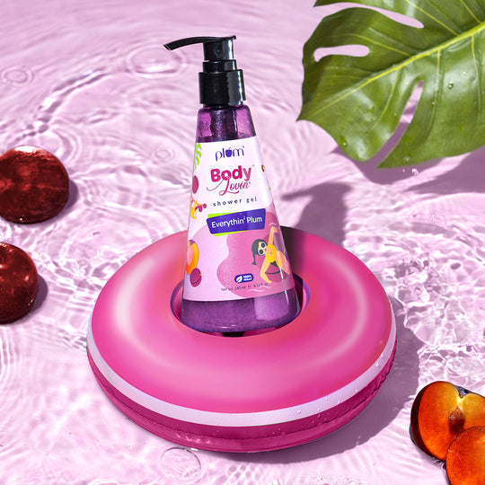 Plum Everythin' Plum Shower Gel by Plum BodyLovin' | SLS-Free | Hydrating Formula | Peppy Fruity Fragrance | Aloe-Infused Body Wash, 240ml Buy at Indicrest