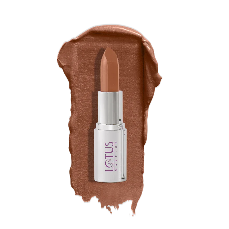 Lotus Herbals Ecostay Butter Matte Lip Color, Earthy Amber, 4.2g