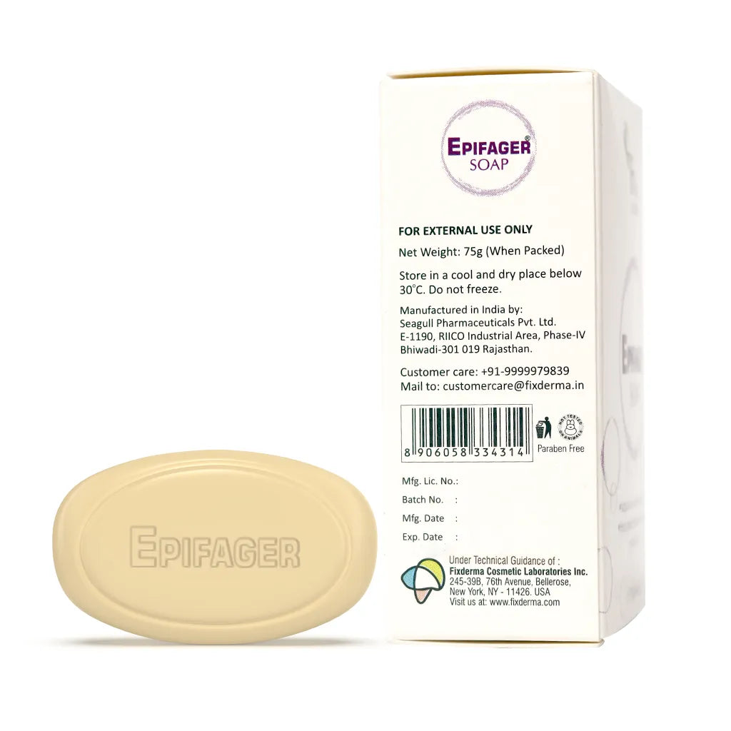 Fixderma Epifager Soap | Mild & Gentle Soap Bar For Dark, Pigmented Skin, 75g - Image 7 - Buy from Indicrest