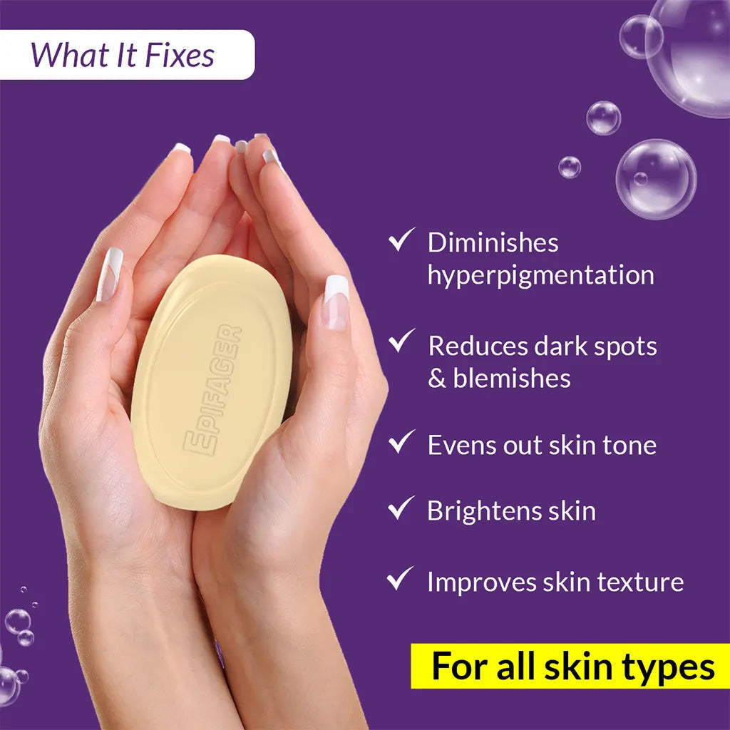 Fixderma Epifager Soap | Mild & Gentle Soap Bar For Dark, Pigmented Skin, 75g - Image 2 - Buy from Indicrest