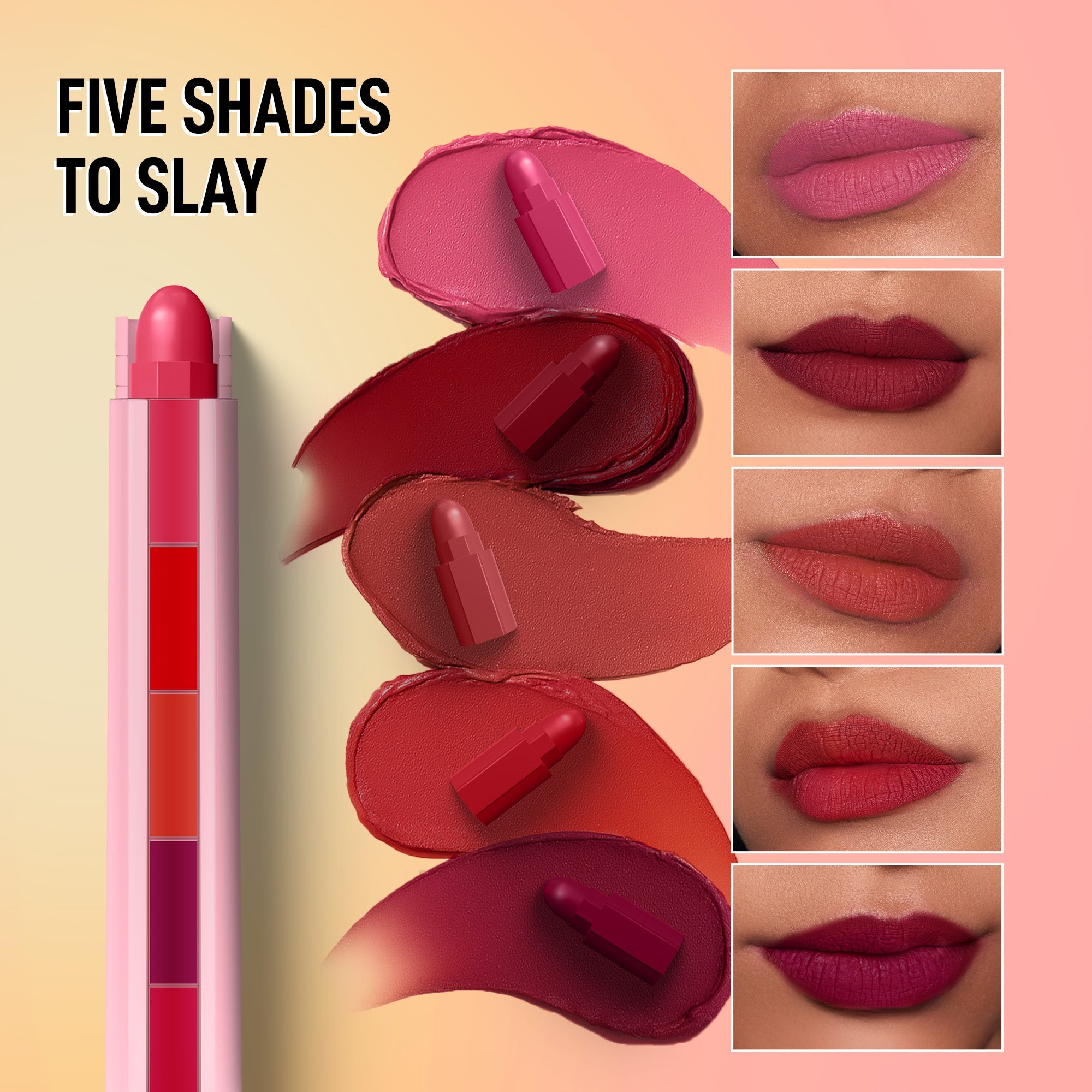RENEE Everyday Fab 5 5-in-1 Matte Lipstick