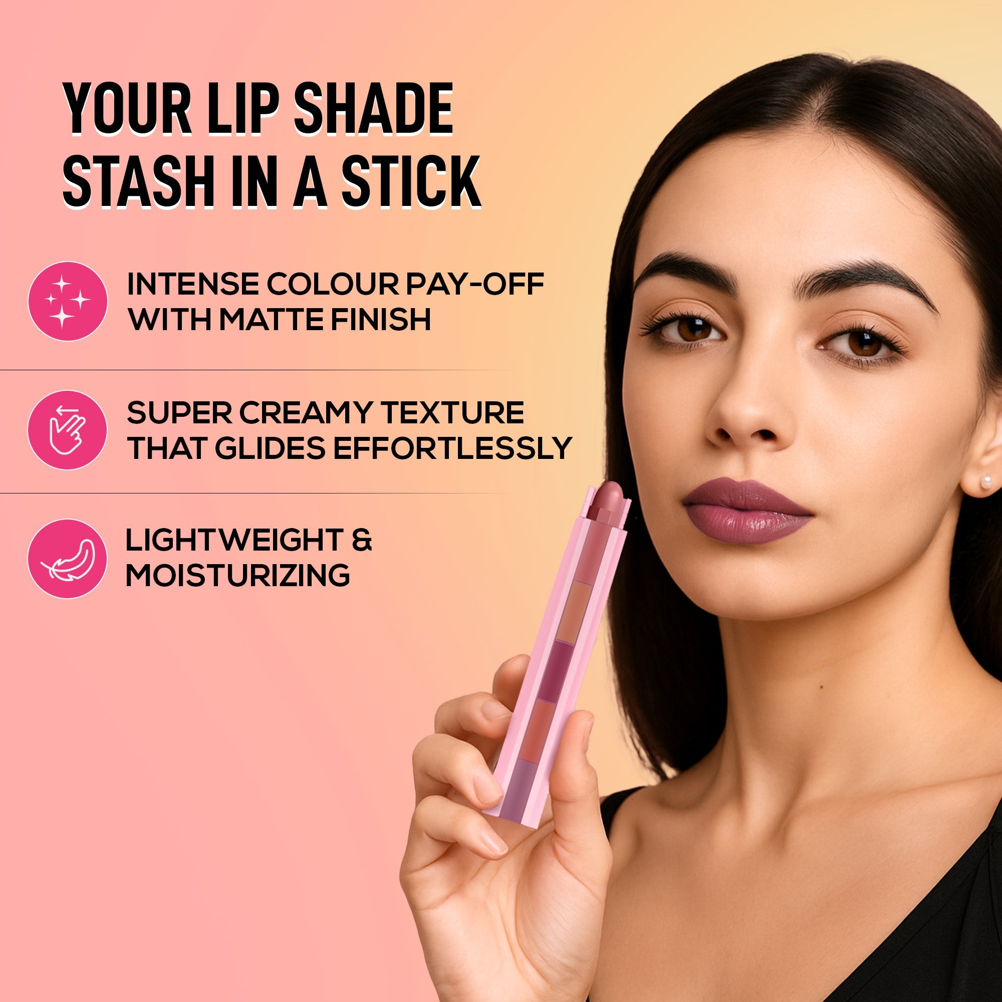 RENEE Everyday Fab 5-Nude 5-in-1 Matte Lipstick