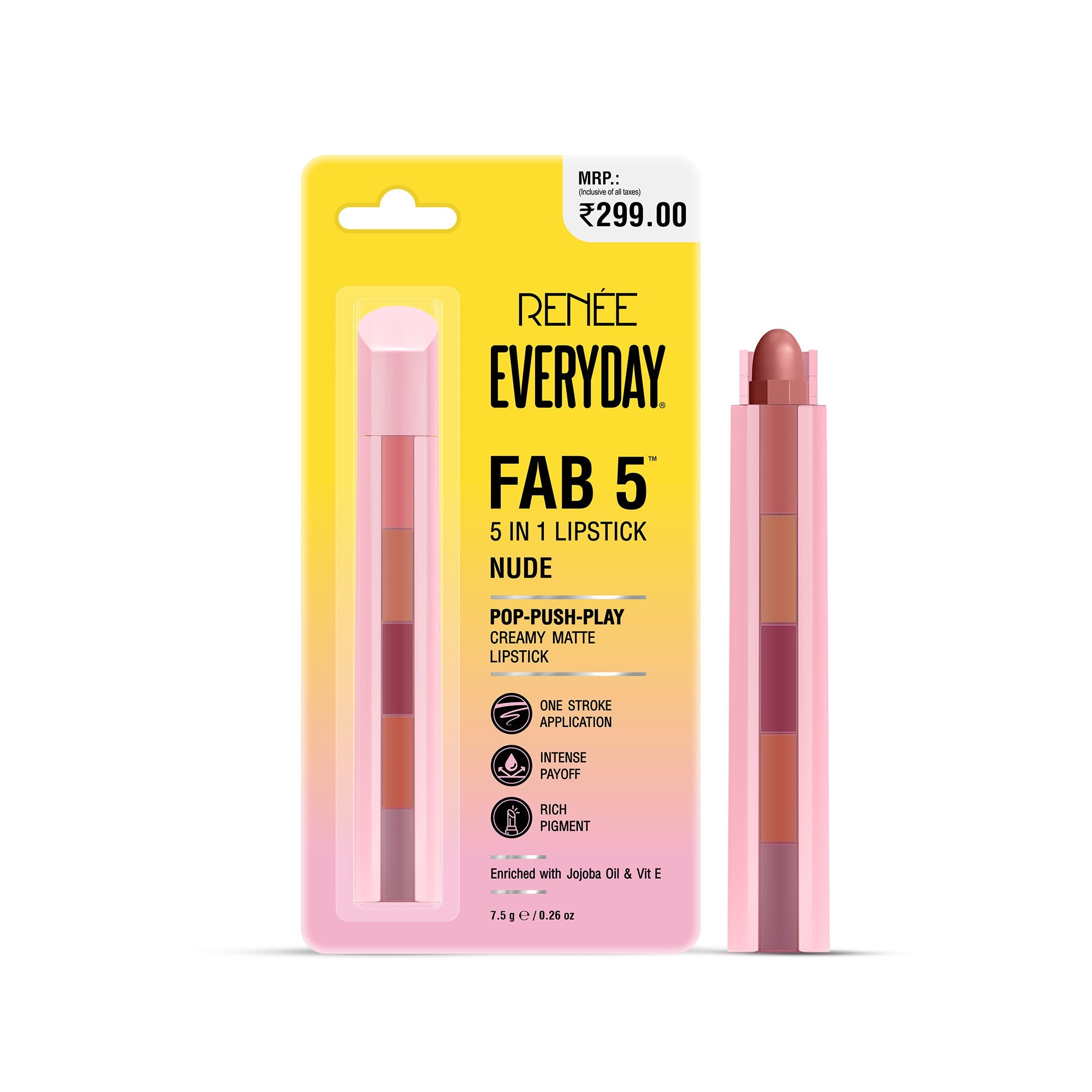 RENEE Everyday Fab 5-Nude 5-in-1 Matte Lipstick