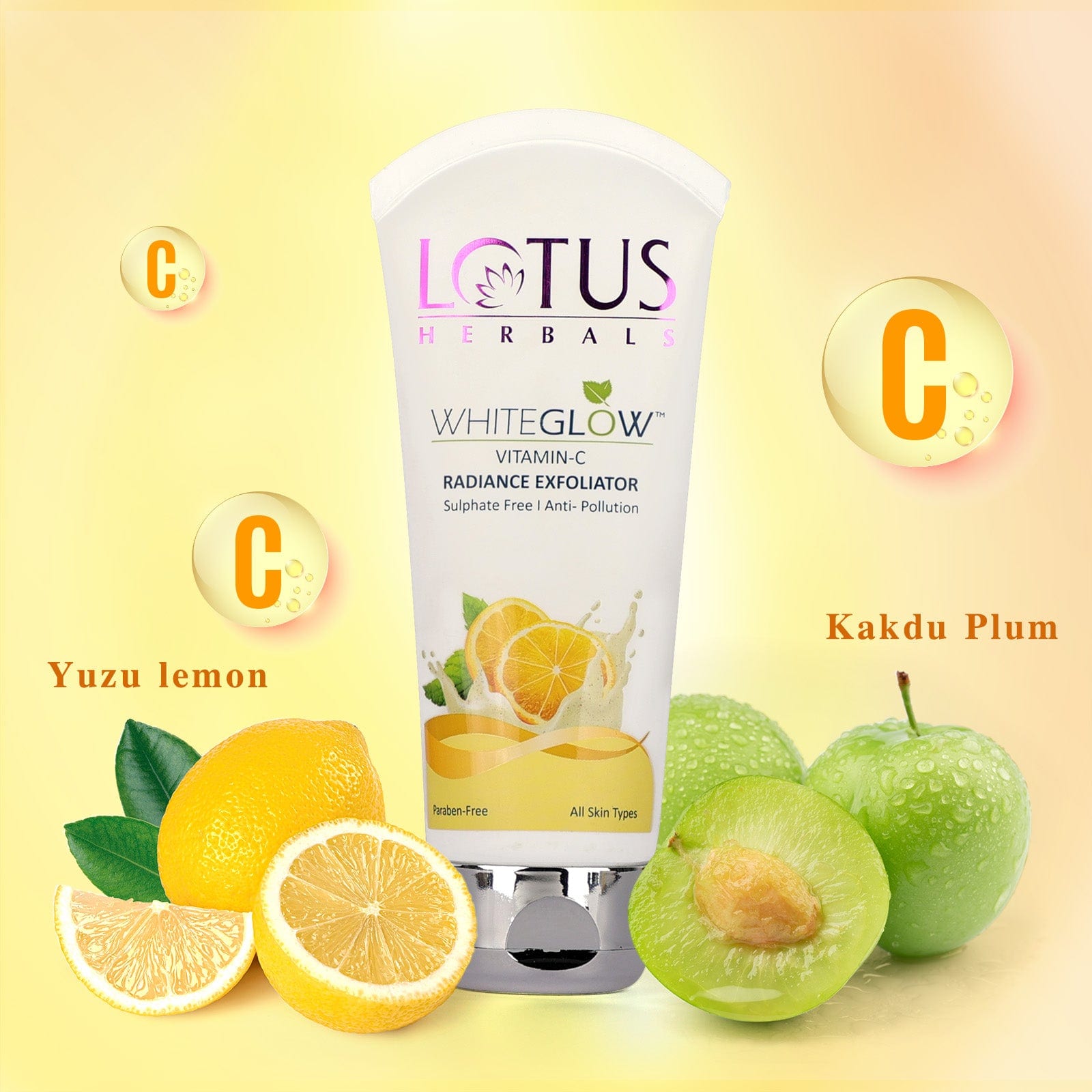 Lotus Herbals WhiteGlow Vitamin-C Radiance Exfoliator, 100g