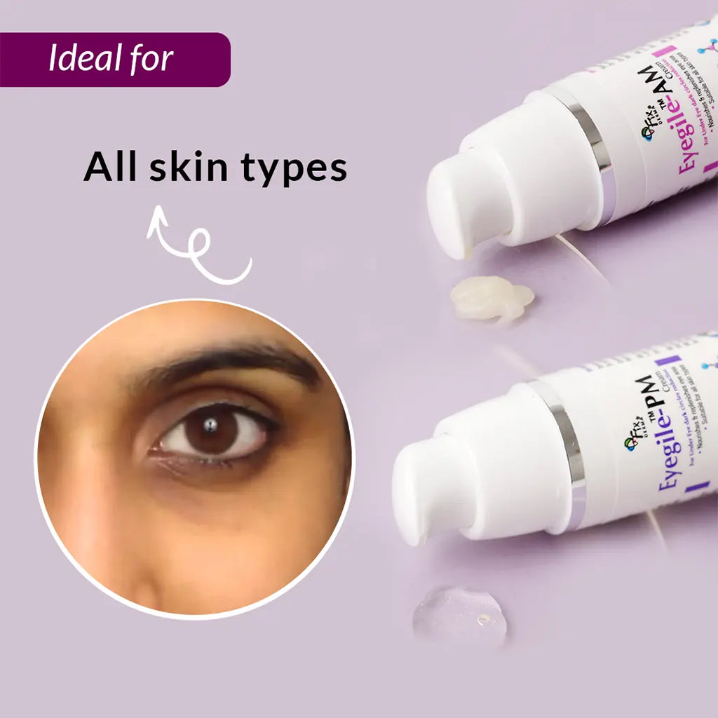 Fixderma Eyegile-AM & PM | Rejuvenating AM-PM Under-Eye Cream Duo, 30g - Image 4 - Buy from Indicrest