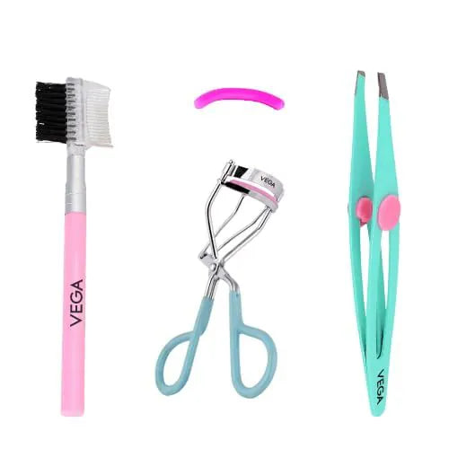 Eyelash Curler, Tweezer and Groomer Set by Vega