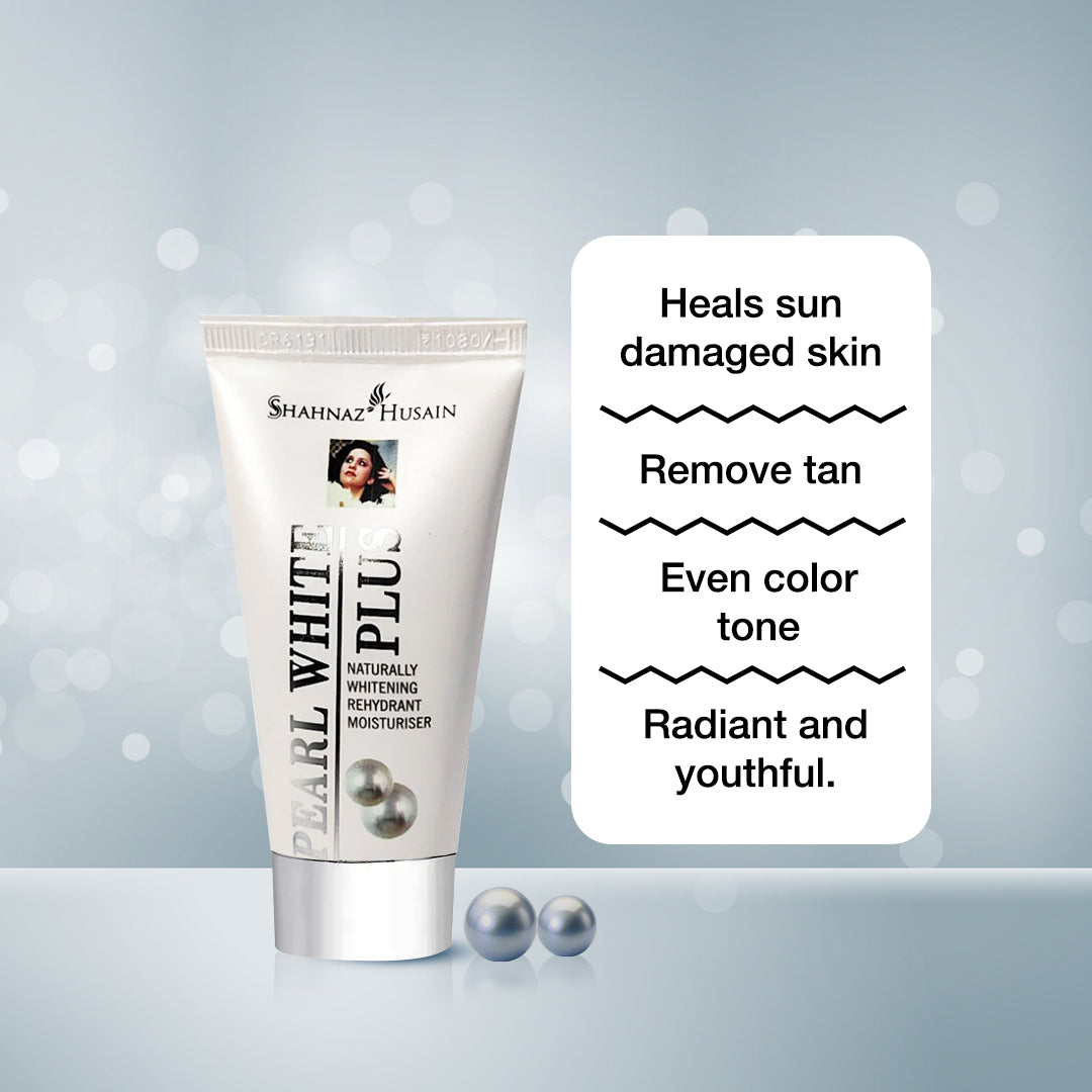 Shahnaz Husain Precious Pearl White Plus Cream, Naturally Whitening Rehydrant Moisturiser, 40g - Image 2 - Buy from Indicrest