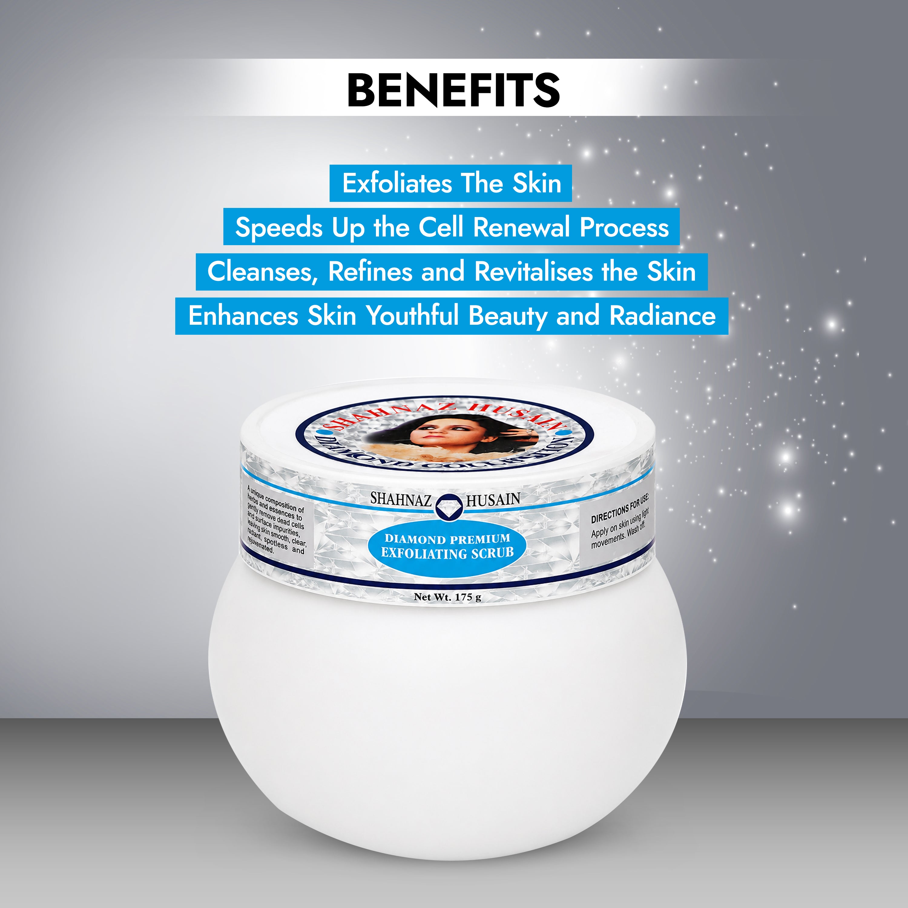 Shahnaz Husain Diamond Premium Exfoliating Scrub, 175g - Image 3 - Buy from Indicrest