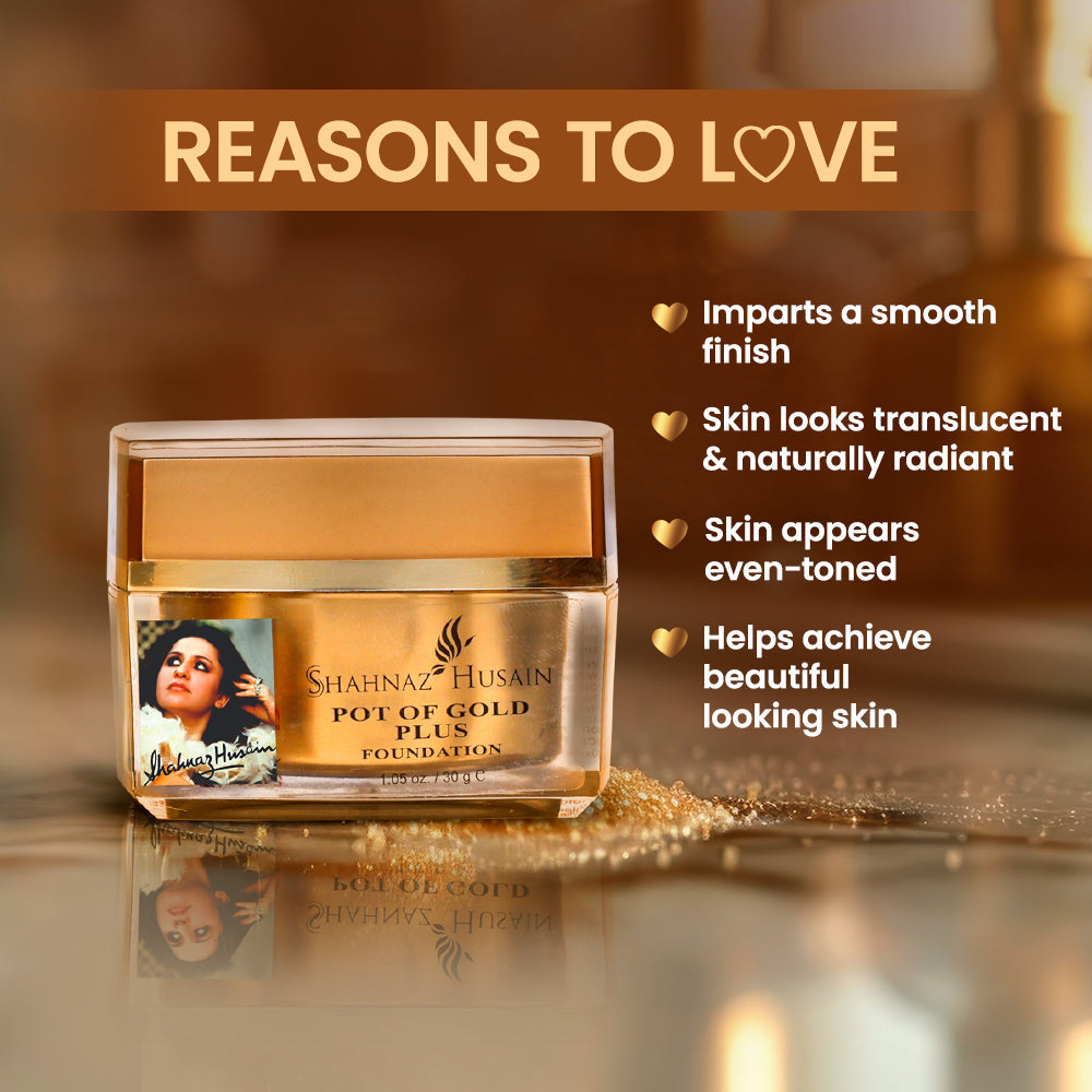 Shahnaz Husain Pot of Gold Plus Foundation, 30g - Image 3 - Buy from Indicrest