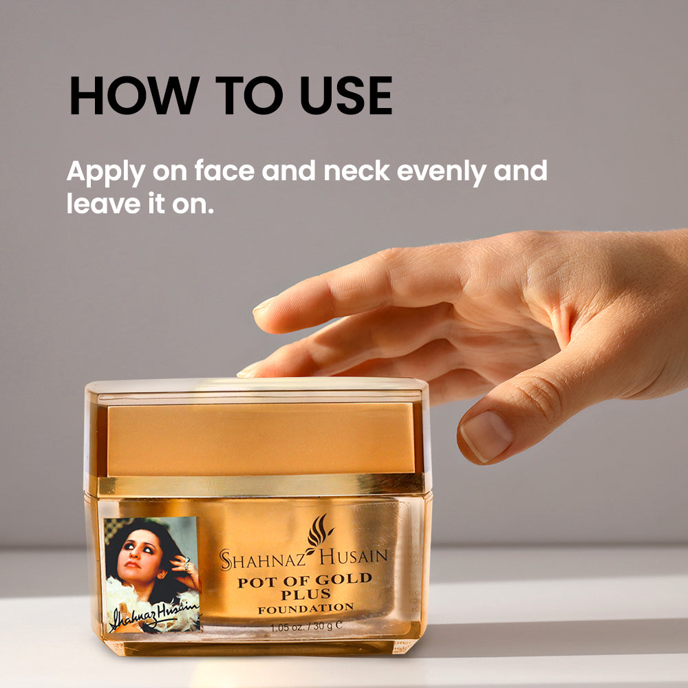 Shahnaz Husain Pot of Gold Plus Foundation, 30g - Image 5 - Buy from Indicrest