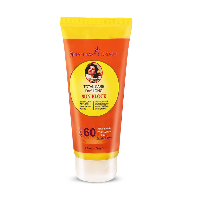 Shahnaz Husain Total Care Day Long Sun Block, SPF-60, 100g - Buy from Indicrest