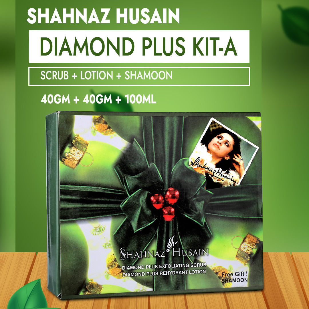 Shahnaz Husain Diamond Plus Kit-A, Scrub 40g + Lotion 40g + Shamoon 100ml - Image 4 - Buy from Indicrest