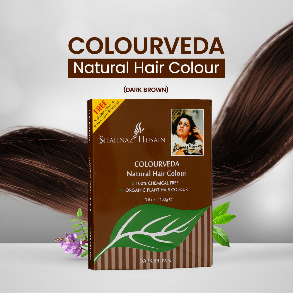 Shahnaz Husain Colourveda Natural Hair Colour, 100g (DARK BROWN) - Image 2 - Buy from Indicrest