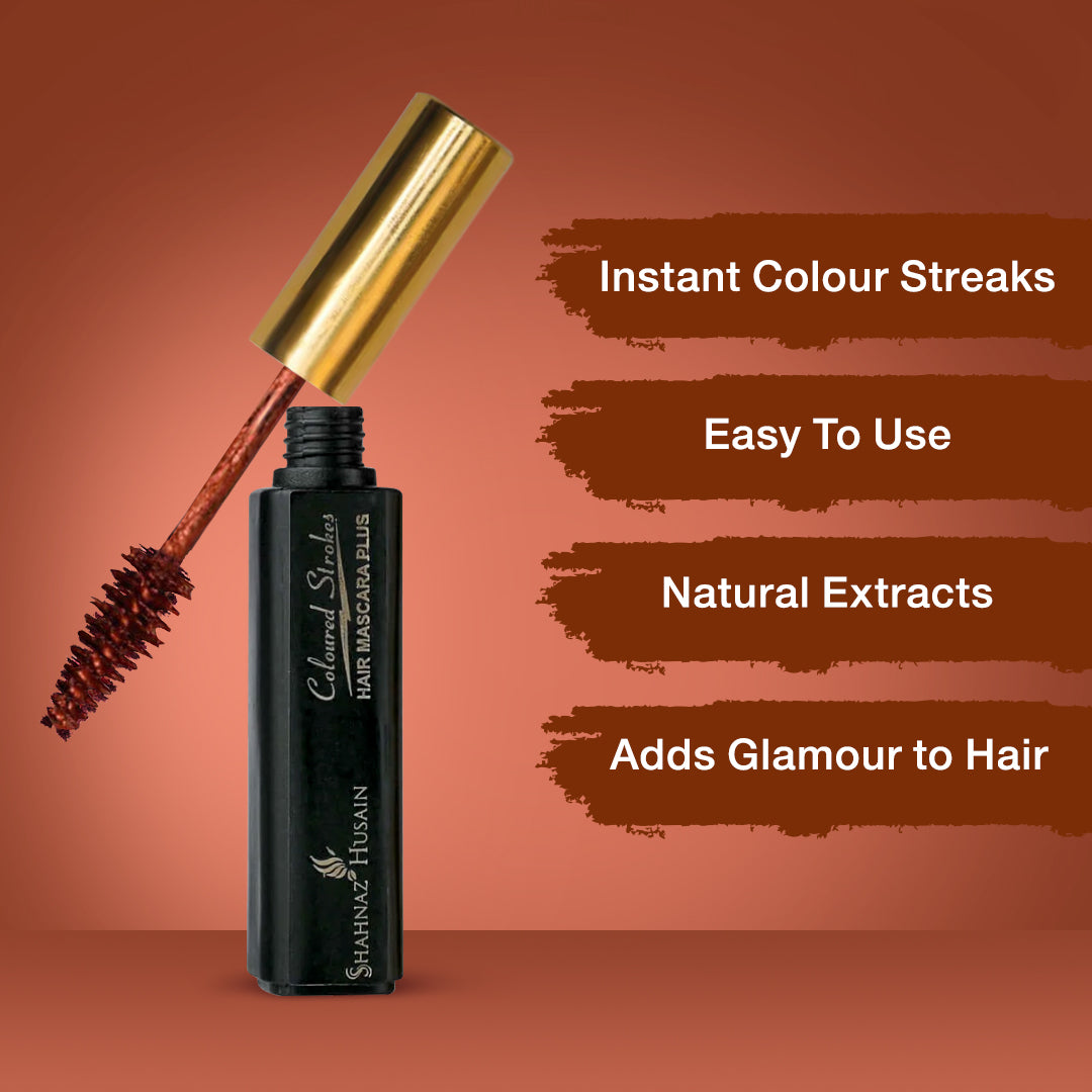 Shahnaz Husain Hair Mascara Plus Shade No.2 Copper Tone, 10ml - Image 2 - Buy from Indicrest