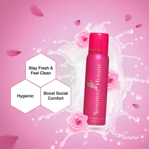 Shahnaz Husain Deodorant, Regular Pink Fragrance Body Spray for Women, 120ml (1+1) - Image 3 - Buy from Indicrest
