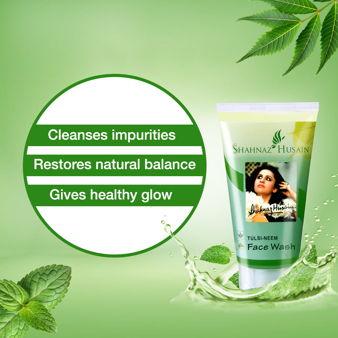 Shahnaz Husain Tulsi Neem Face Wash (50g Pack of 2) - Image 2 - Buy from Indicrest