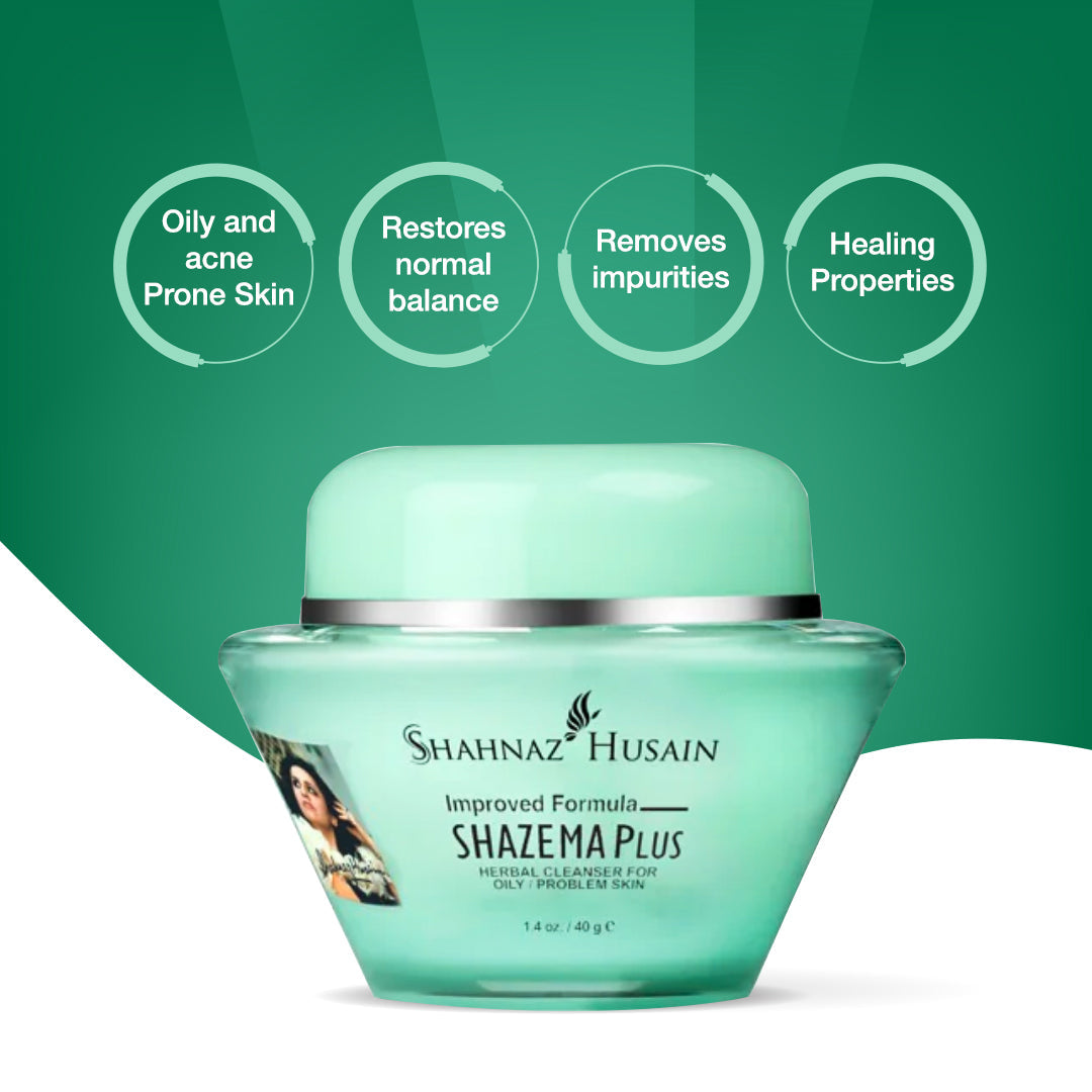 Shahnaz Husain Shazema Plus, Herbal Cleanser for Oily / Problem Skin, 40g - Image 2 - Buy from Indicrest